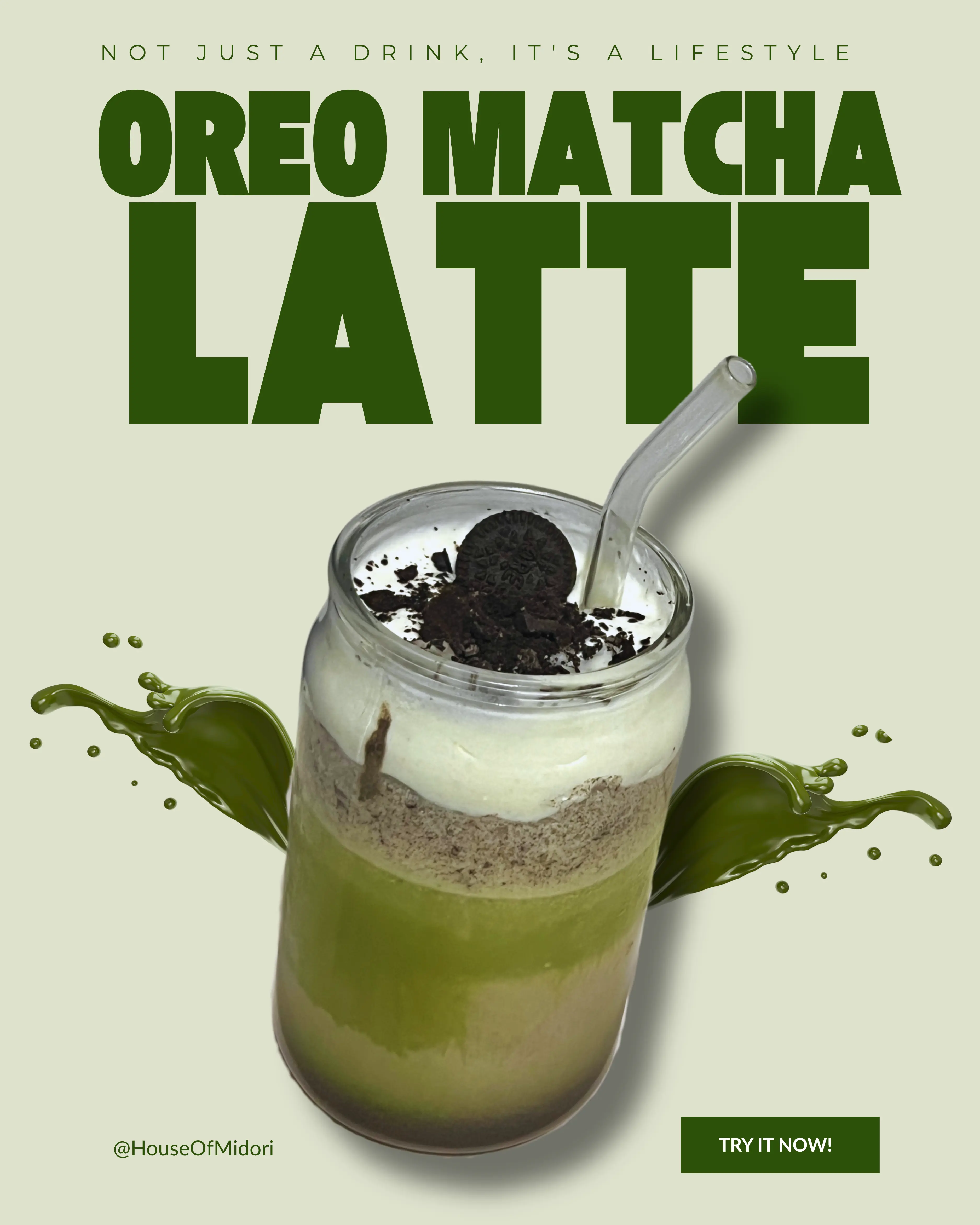 Oreo Matcha Latte